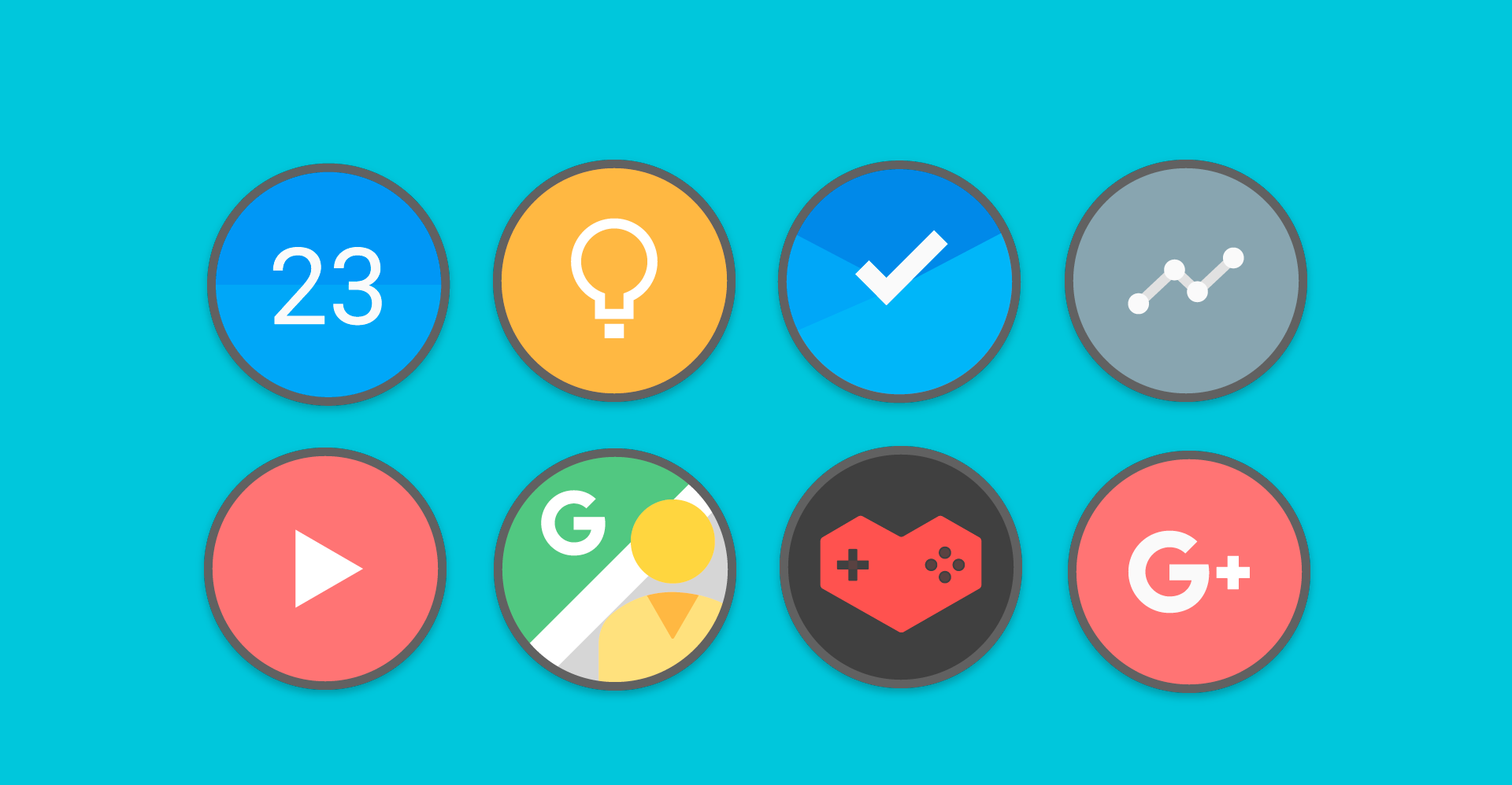 Flat Circle - Icon Pack screenshot 4