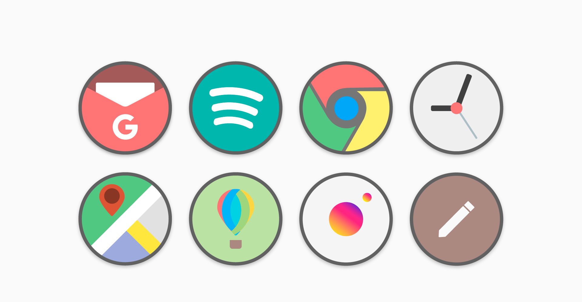 Flat Circle - Icon Pack screenshot 1
