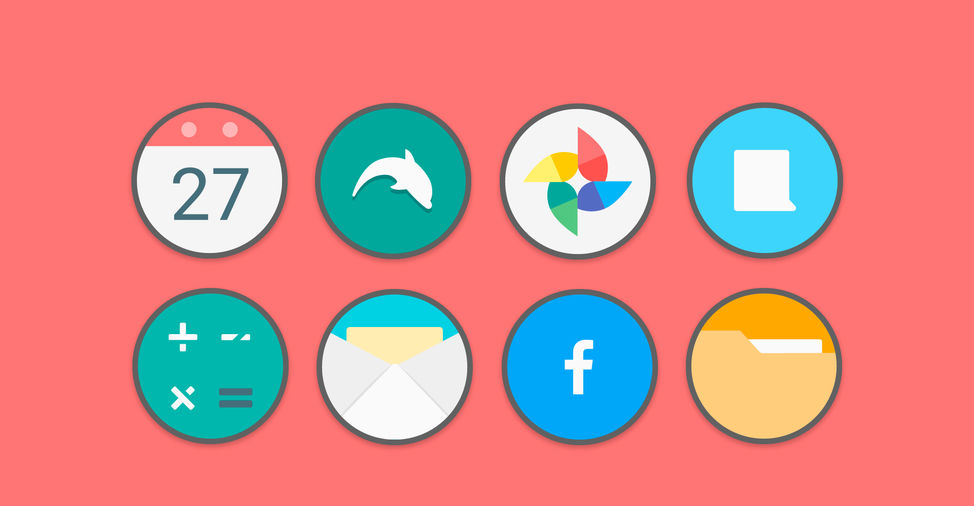 Flat Circle - Icon Pack screenshot 2