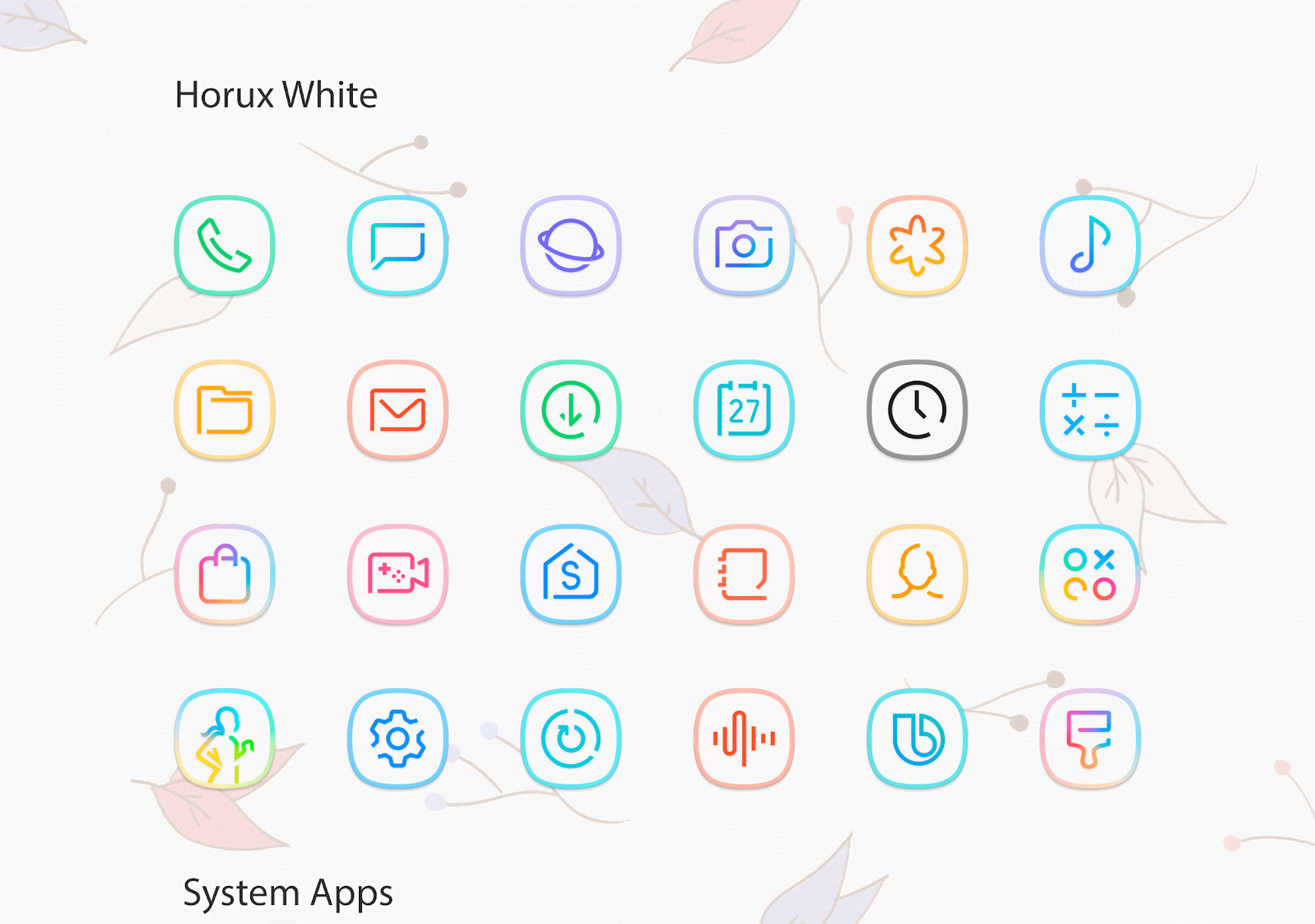 Horux White - Icon Pack screenshot 1