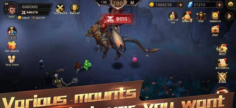 Hunter Legend : Chaos dungeons - Idle RPG screenshot 4