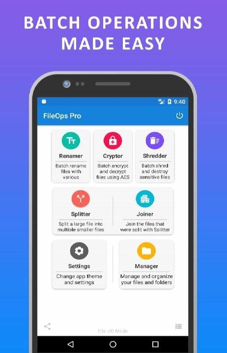 FileOps Pro: Batch Rename - Shred - Encrypt Files screenshot 1
