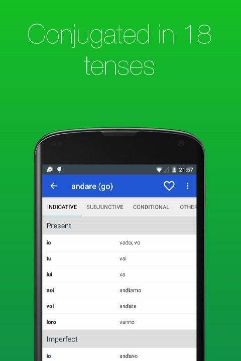 Italian Verb Conjugator Pro screenshot 4