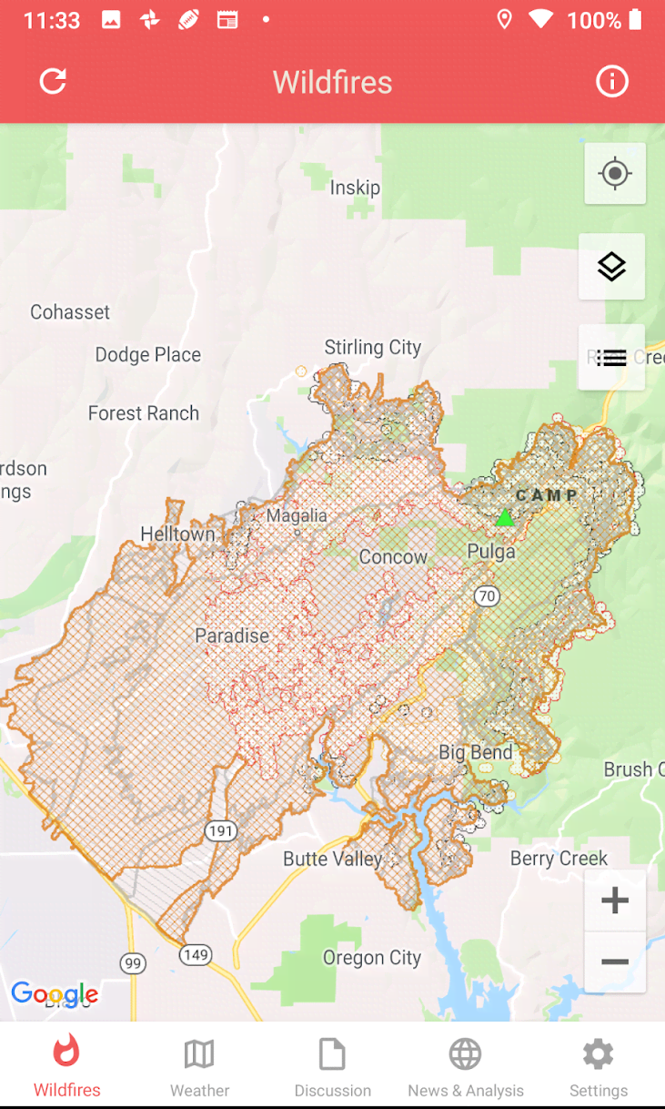 Wildfire - NOAA Fire Map Info screenshot 2