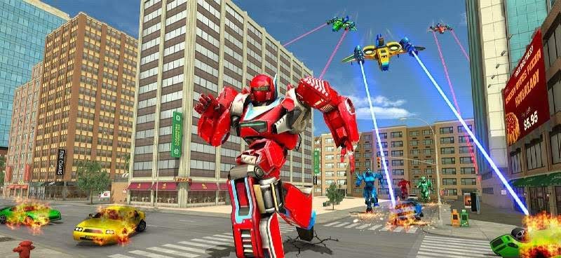 Drone Robot Car Game - Robot Transforming Games screenshot 1
