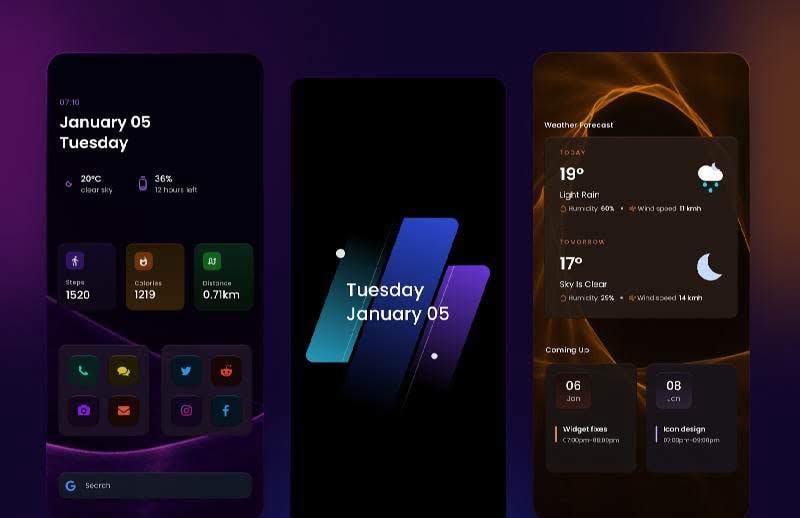 Poppins KWGT screenshot 2
