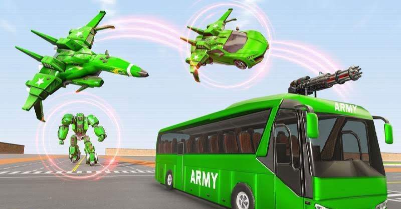 Army Bus Robot Car Game – Transforming Robot Games screenshot 1
