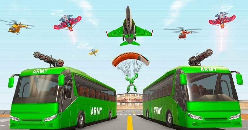 Army Bus Robot Car Game – Transforming Robot Games screenshot 4