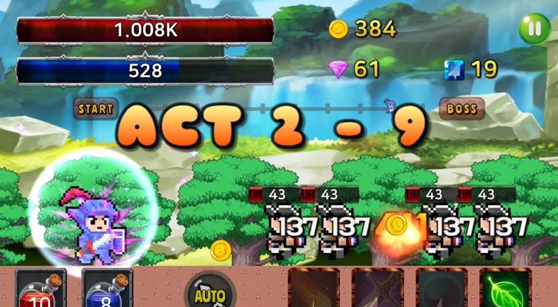Angry Baby - Side-scroll Idle RPG screenshot 1
