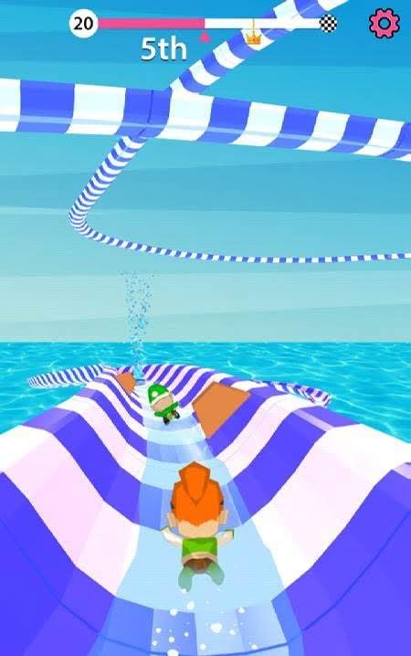 Aqua Path Slide Water Park Race 3D Game screenshot 2