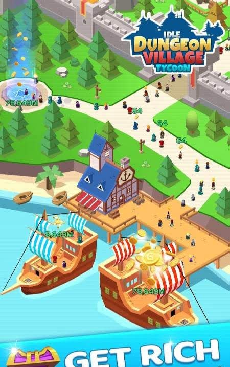 Idle Dungeon Village Tycoon - Adventurer Village gameplay screenshot 1