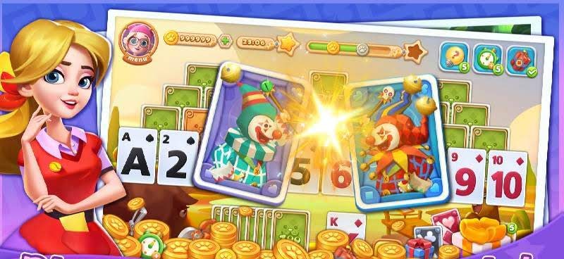 Solitaire Zoo - Tripeaks 3D character interaction screen