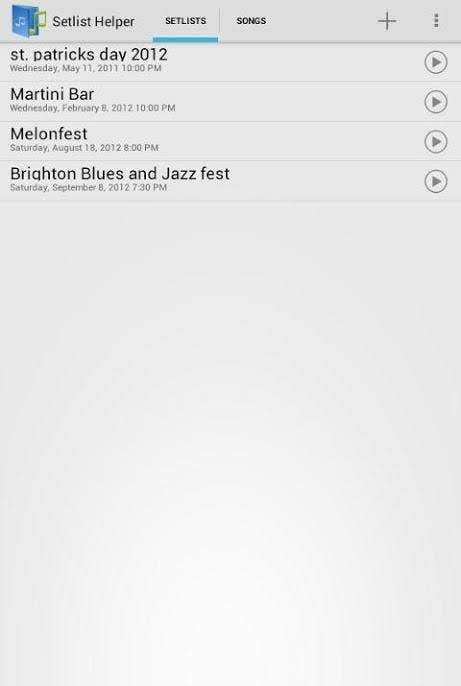 Setlist Helper and Song Book screenshot 1