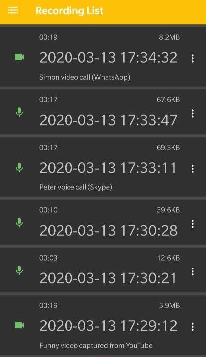 VoIP Recorder & Screen Recorder screenshot 1