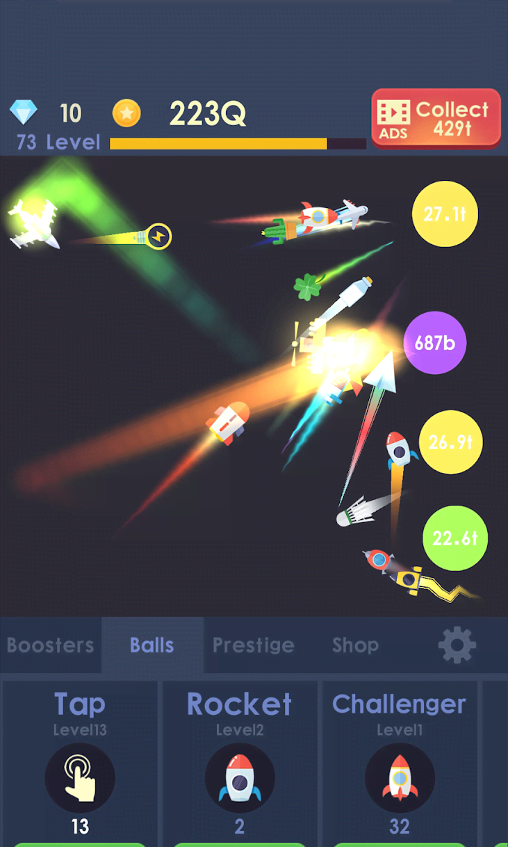 Idle Rocket - Aircraft Evolution & Space Battle screenshot 1