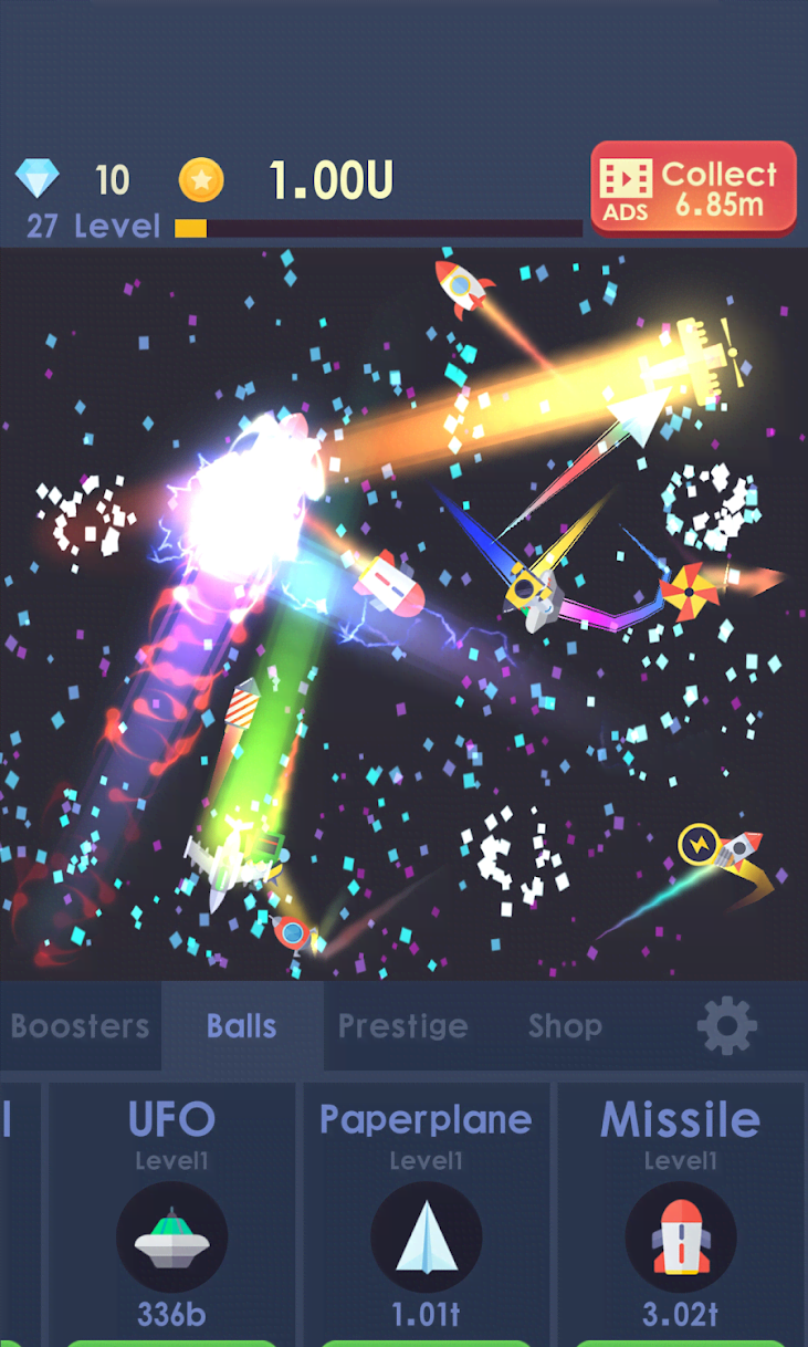 Idle Rocket - Aircraft Evolution & Space Battle screenshot 2