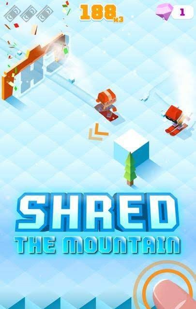 Blocky Snowboarding gameplay screenshot 1