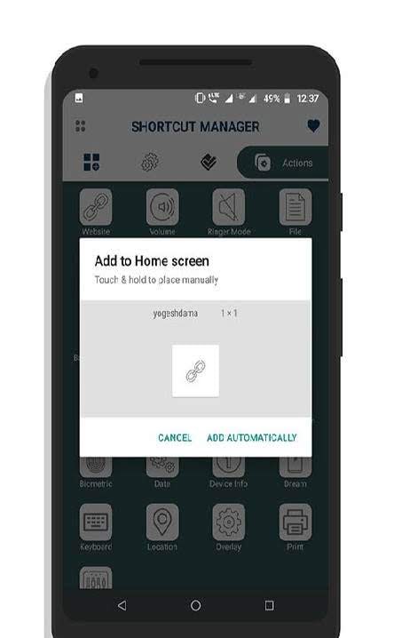 Shortcut Manager - Pin shortcuts @ home screen screenshot 2