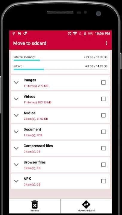 Move Files to SD Card screenshot 1