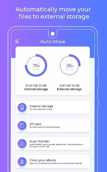 Auto Transfer To Sd Card screenshot 1