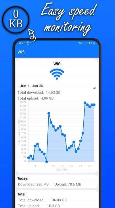 Current Internet Usage Speed & Data Counter screenshot 1