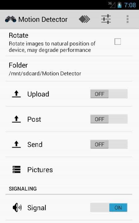 Motion Detector screenshot 2
