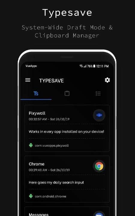 Typesave - System Draft Mode & Clipboard Manager screenshot 1