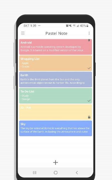 PastelNote - Notepad, Notes screenshot 1