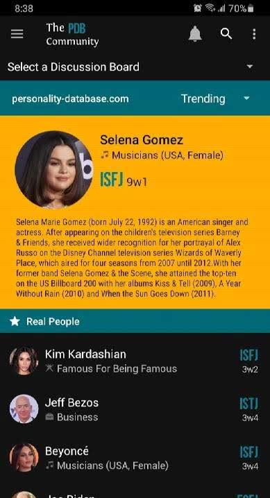 Personality Database: Real & Fictional People screenshot 1