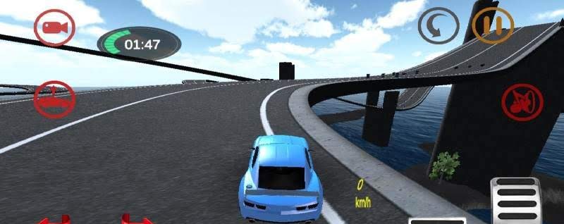 Extreme Bridge Racing. Real driving on Speed cars. screenshot 1