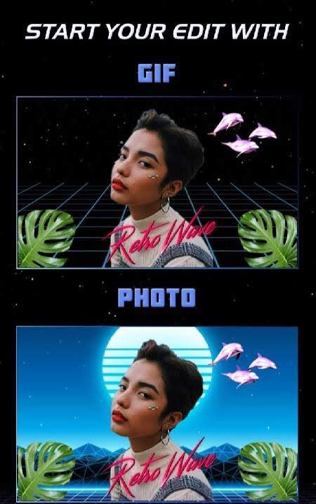 Retrogram ?: Retrowave Photo, GIF & Text Maker screenshot 2