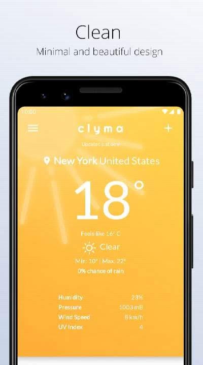 Clyma Weather: Simple, Multi-source and Accurate screenshot 1