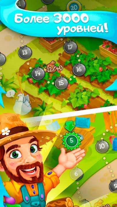 Funny Farm match 3 Puzzle game! screenshot 3