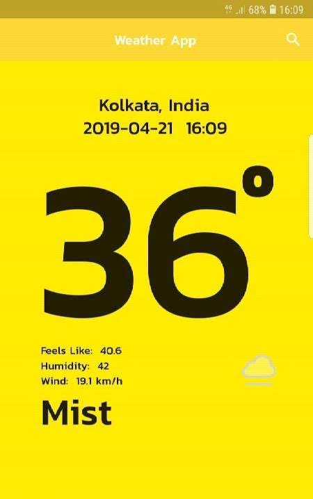 FWeather app preview 2