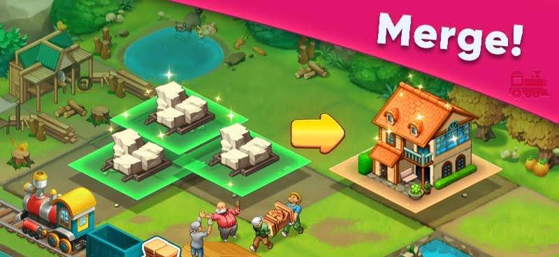 Train Town - 3 Match Merge Magic Puzzle Games screenshot 1