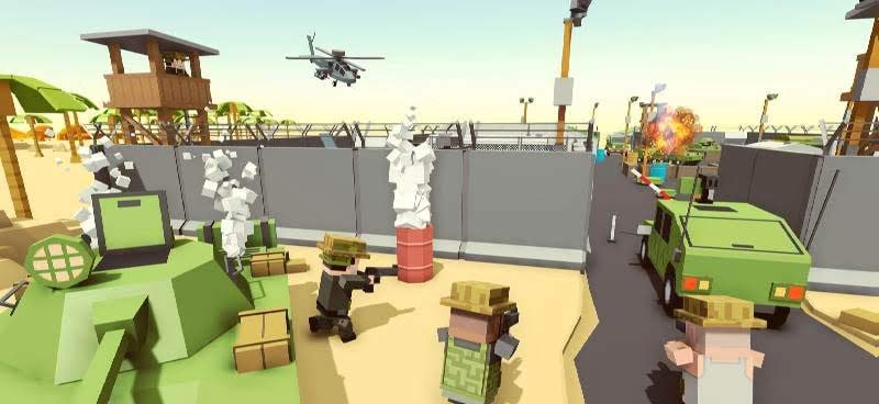 Blocky Army Base: Modern War Critical Action Strike screenshot 1