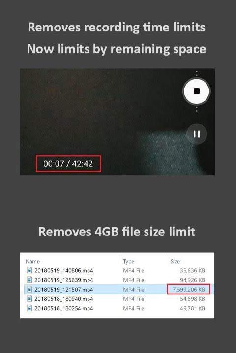 Camera Mod S8 - Bitrate & Settings screenshot 2
