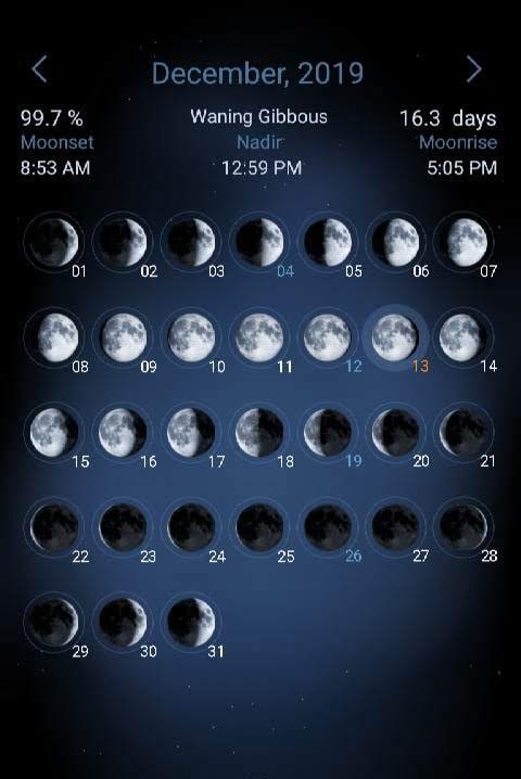 Deluxe Moon - Moon Calendar screenshot 2