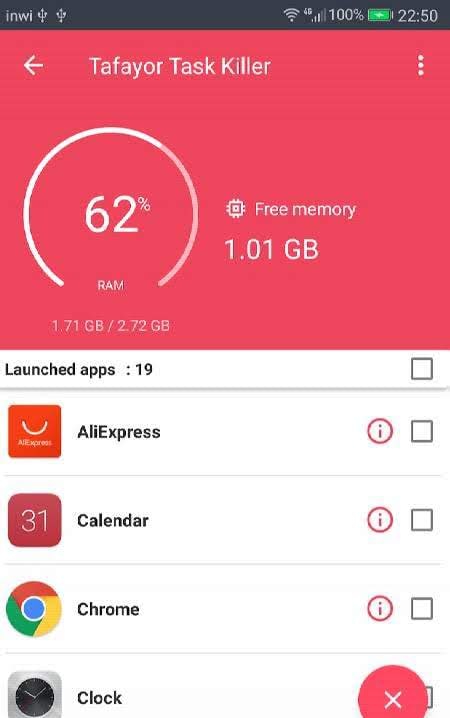 Tafayor Task Killer : Force stop running apps screenshot 1