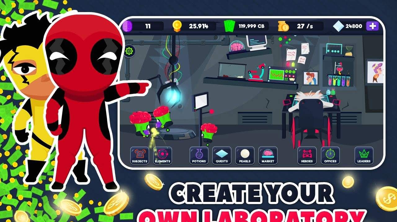 Super Hero Factory : Idle Clicker Tycoon Inc screenshot 1