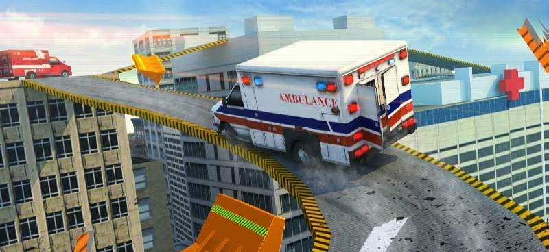 Roof Jumping Ambulance Simulator - Rooftop Stunts screenshot 2