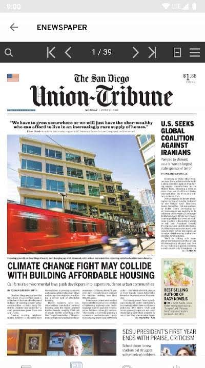 San Diego Union Tribune screenshot 2