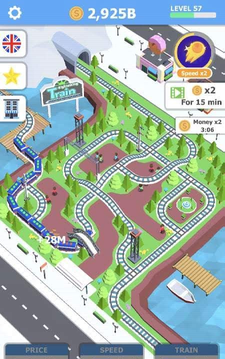 Idle Sightseeing Train - Train Transport Tycoon Game screenshot 2