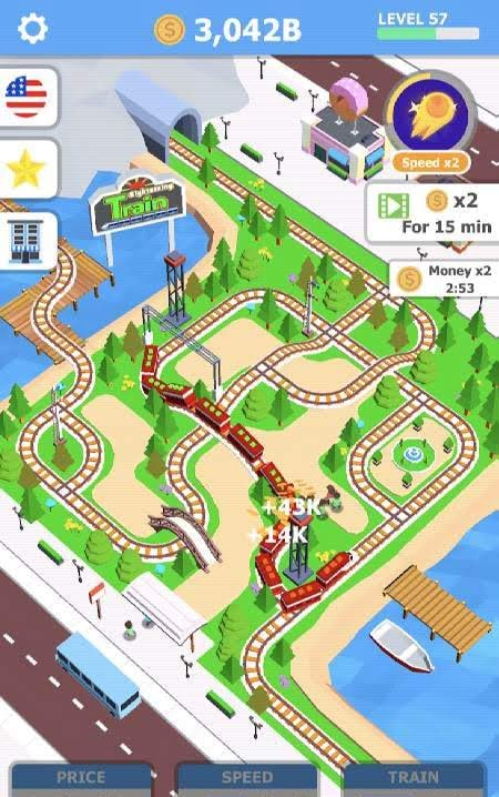 Idle Sightseeing Train - Train Transport Tycoon Game screenshot 1
