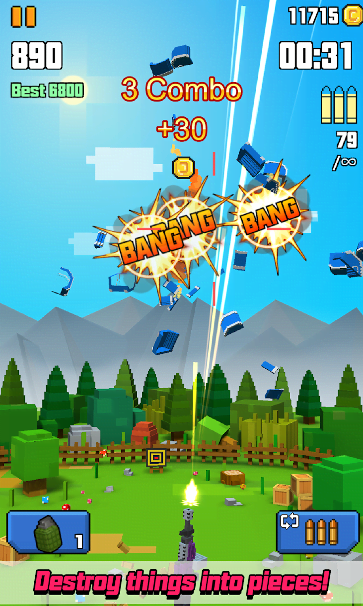 Pixel Shoot Bang Bang gameplay screenshot 2