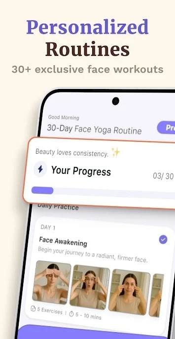 Facial Yoga Face Exercise App screenshot 2