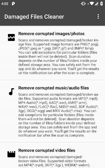 Damaged Files Cleaner screenshot 1