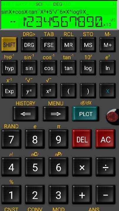 Mathex Scientific Calculator screenshot 1