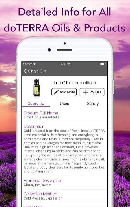 Essential Oils Reference Guide for doTERRA Oils screenshot 2