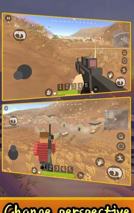 Desert Shooting - Wild Escape Pixel Fighting Game screenshot 2